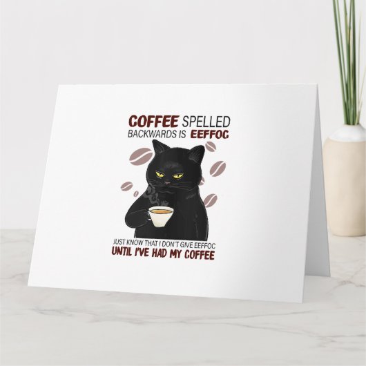 Koffie met rugspeling weet alleen maar dat kaart (Voorkant)