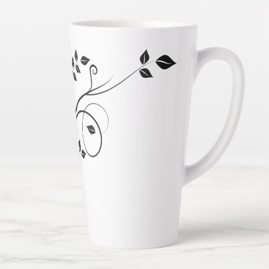 Koffie met twee tonnen, voor de achtergrond van na latte mok (Rechts)