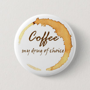 Koffie - Mijn medicijn Ronde Button 5,7 Cm