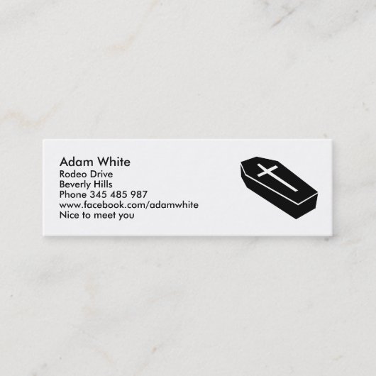 Koffie Mini Visitekaartje (Voorkant)