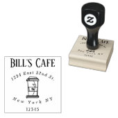 Koffie Modern Afbeelding Afhaalrestaurant Rubberstempel (Gestempeld)