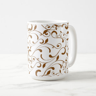 Koffie Mok-bruin wervelingen Koffiemok