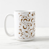 Koffie Mok-bruin wervelingen Koffiemok (Links)