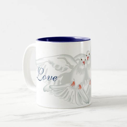 Koffie Mok Dove Love Peace (Voorkant links)