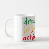 koffie-mok "DREAM, GELOOF..." Koffiemok (Links)