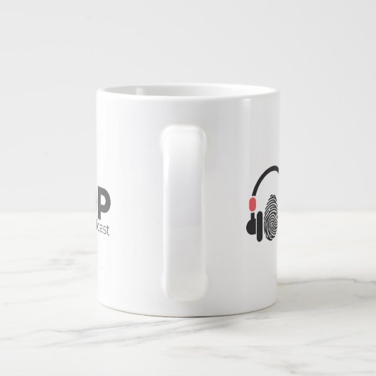 Koffie-Mok - Dubbele Loop Podcast Extra Grote Beker (Achterkant)