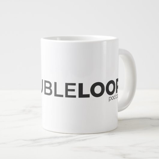 Koffie-Mok - Dubbele Loop Podcast Extra Grote Beker (Voorkant rechts)