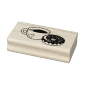 Koffie-Mok en chocolade-donut Rubberstempel (Stempel)