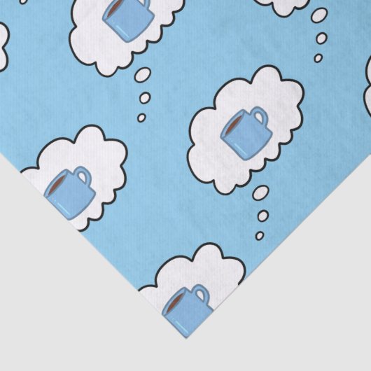 Koffie Mok Gedachte Bubbels Tissuepapier (Detail)