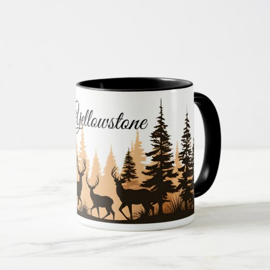 Koffie-Mok-geelsteen deer Mok (Voorkant rechts)