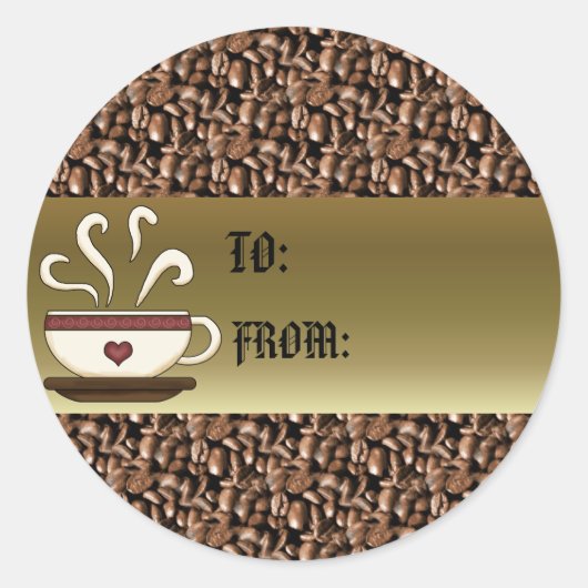 Koffie Mok Gift Label (Voorkant)