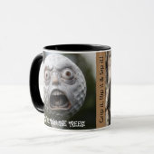 Koffie Mok Golfer, "Blijf uit de bomen!" (Voorkant links)