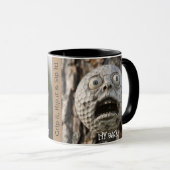 Koffie Mok Golfer, "Blijf uit de bomen!" (Voorkant rechts)