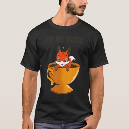 Koffie Mok Heart Sweet Kinder Fox T-shirt (Voorkant)