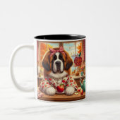 Koffie Mok Herfst Saint Bernard artwork (Links)