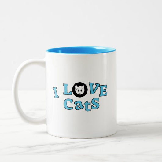 Koffie Mok I Love Cats Schattige Design (Links)