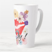 Koffie mok: Lippen en bloemen Latte Mok (Rechterhoek)