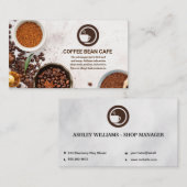Koffie-Mok Logo | Koffiebonen Visitekaartje (Voorkant / Achterkant)