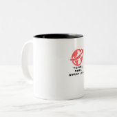 Koffie mok "Meer reizen, minder zorgen" (Voorkant links)