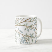 Koffie mok met bladeren en boomtakken (Voorkant rechts)