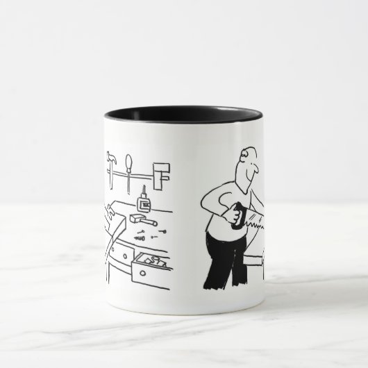 Koffie-Mok met carpenter-illustratie Mok (Midden)