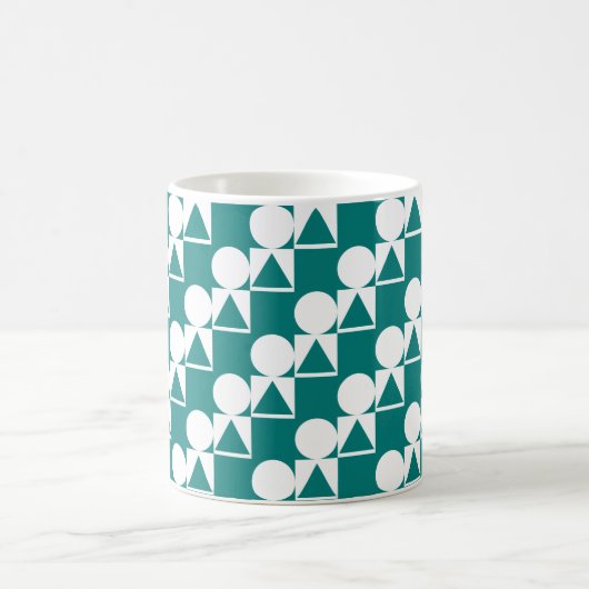 Koffie Mok met cirkel, driehoek en vierkant patroo (Center)
