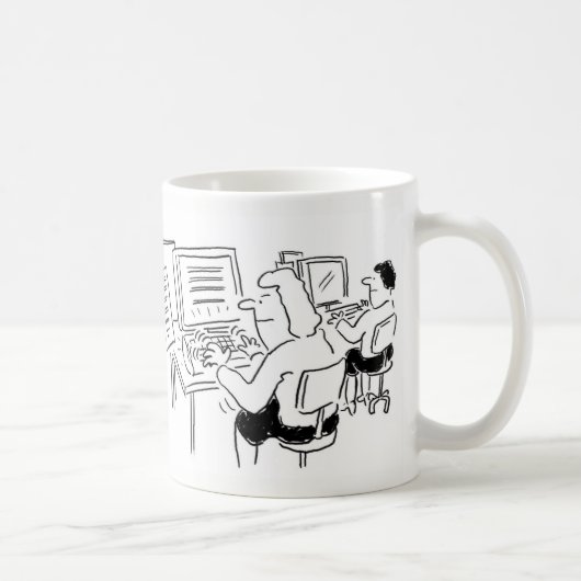Koffie-Mok met Data Entry Word Processing Koffiemok (Rechts)