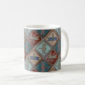 Koffie Mok met Dragonfly tegels Design (Voorkant rechts)