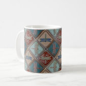 Koffie Mok met Dragonfly tegels Design (Voorkant links)