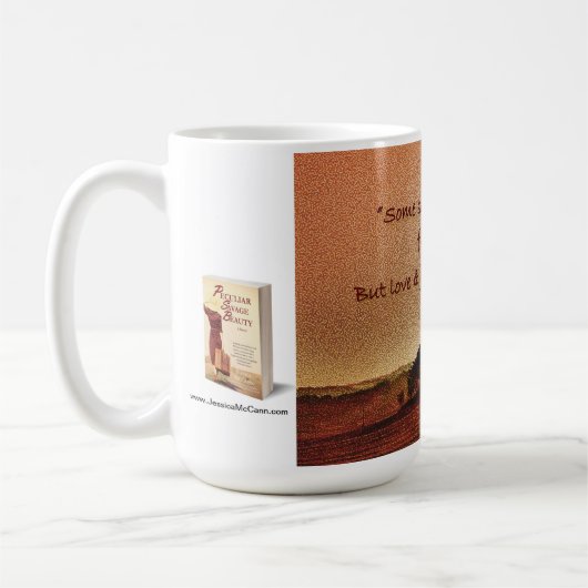 koffie - mok met inspirerend citaat over kunst (Links)