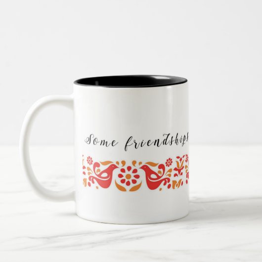 Koffie-Mok met Pyrex-vriendschapsontwerp Tweekleurige Koffiemok (Links)