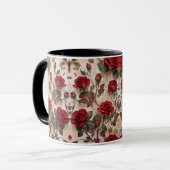 Koffie Mok met Red Rose (Voorkant links)
