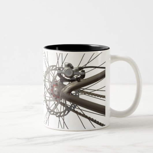 Koffie-Mok met rugwiel voor fiets Tweekleurige Koffiemok (Rechts)