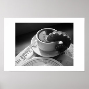 Koffie-mok met tentakel poster