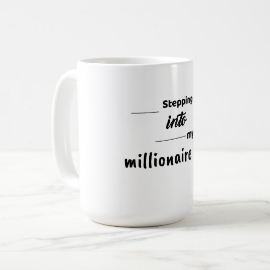 Koffie mok of thee mok met bevestiging (Voorkant links)