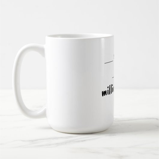 Koffie mok of thee mok met bevestiging (Links)