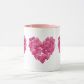 Koffie mok. Rozen bloemblaadje hart ontwerp kerami Mok (Midden)