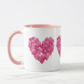 Koffie mok. Rozen bloemblaadje hart ontwerp kerami Mok (Links)