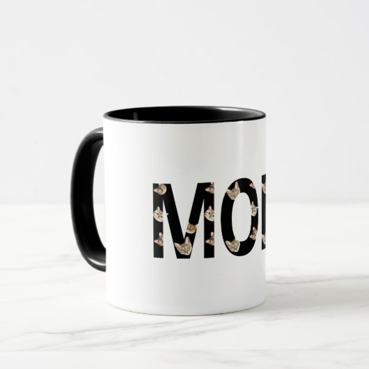 koffie-mok van een schattige kattemoeder mok (Voorkant links)
