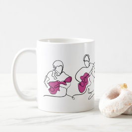 Koffie Mok voor akoestische gitaristen - Line art
