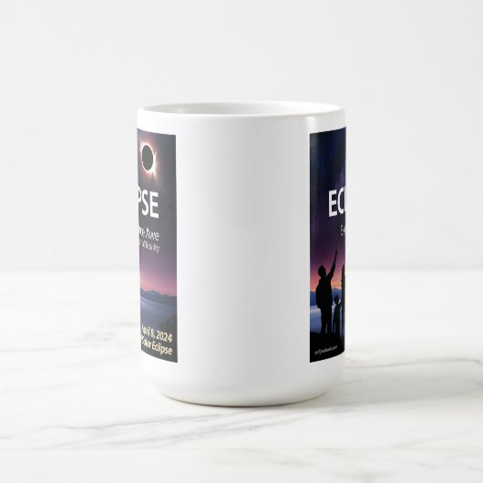 Koffie Mok voor April 8, 2024 Solar Eclipse (Center)