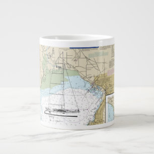 Koffie-Mok voor zeilboten met navigatiekaart Jumbo Beker