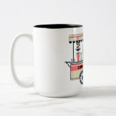 Koffie Mok, warme cacao Tweekleurige Koffiemok (Links)