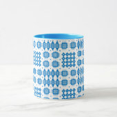 Koffie-Mok: Welsh Tapestry Pattern, Bright Blue Mok (Midden)