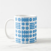 Koffie-Mok: Welsh Tapestry Pattern, Bright Blue Mok (Links)