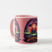 Koffie Mok "Witch's Brew voor Tiny Goblins!" (Voorkant links)