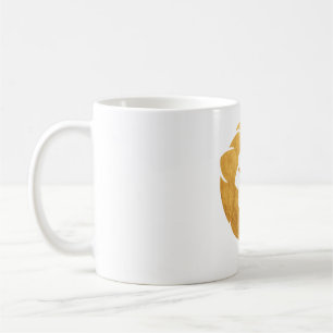 Koffie mok Yada Yahowah ontwerp met gouden leeuw