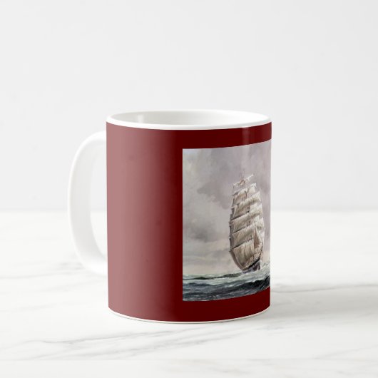 KOFFIE MOK ZEILSCHIP (Voorkant links)