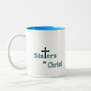 Koffie Mok: Zusters in Christus Tweekleurige Koffiemok