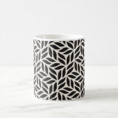 Koffie Mok - Zwart-wit blad Design Pattern (Center)